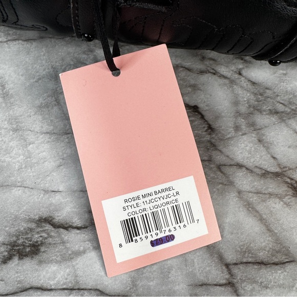 Juicy Couture Rosie Mini Barrel Crossbody Bag in Liquorice Black - Picture 10 of 10